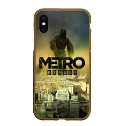 Чехол iPhone XS Max матовый Metro logo