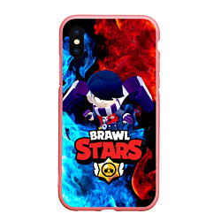 Чехол iPhone XS Max матовый Brawl Stars Эдгар, цвет: 3D-баблгам