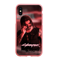 Чехол iPhone XS Max матовый Johnny Silverhand Cyberpunk, цвет: 3D-баблгам