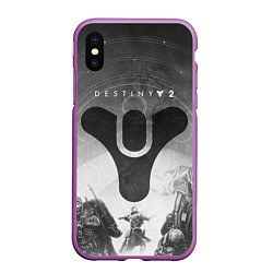 Чехол iPhone XS Max матовый DESTINY, цвет: 3D-фиолетовый