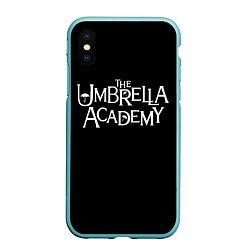 Чехол iPhone XS Max матовый Umbrella academy, цвет: 3D-мятный