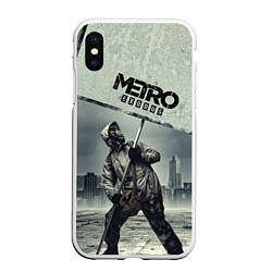 Чехол iPhone XS Max матовый Metro Exodus, цвет: 3D-белый