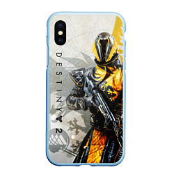 Чехол iPhone XS Max матовый DESTINY, WARLOCK, цвет: 3D-голубой