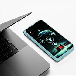 Чехол iPhone XS Max матовый DESTINY 2, цвет: 3D-мятный — фото 2