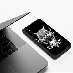 Чехол iPhone XS Max матовый Клинок рассекающий демонов Ино, цвет: 3D-черный — фото 2
