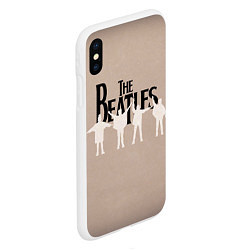 Чехол iPhone XS Max матовый The Beatles, цвет: 3D-белый — фото 2