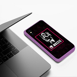 Чехол iPhone XS Max матовый Mozzie, цвет: 3D-фиолетовый — фото 2