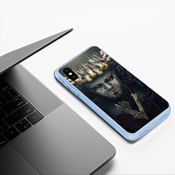 Чехол iPhone XS Max матовый Викинги - Ивар, цвет: 3D-голубой — фото 2