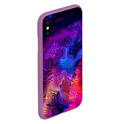 Чехол iPhone XS Max матовый НЕОНОВЫЕ РАЗВОДЫ, цвет: 3D-фиолетовый — фото 2