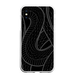 Чехол iPhone XS Max матовый Змеи