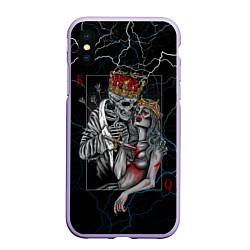 Чехол iPhone XS Max матовый The Skull King and Queen