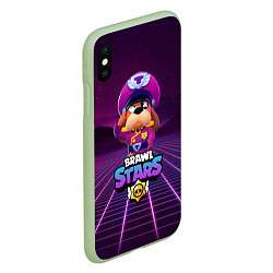 Чехол iPhone XS Max матовый Brawl Stars - Colonel Ruffs, цвет: 3D-салатовый — фото 2