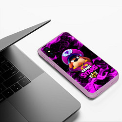 Чехол iPhone XS Max матовый ГЕНЕРАЛ ГАВС - Brawl Stars, цвет: 3D-сиреневый — фото 2