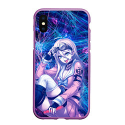 Чехол iPhone XS Max матовый Danganronpa, цвет: 3D-фиолетовый