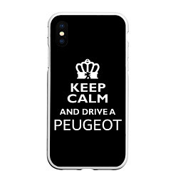 Чехол iPhone XS Max матовый Drive a Peugeot!