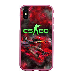 Чехол iPhone XS Max матовый CS GO Red heat