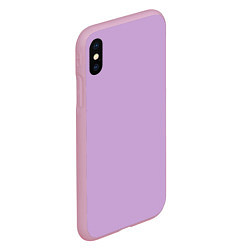 Чехол iPhone XS Max матовый Глициниевый цвет без рисунка, цвет: 3D-розовый — фото 2