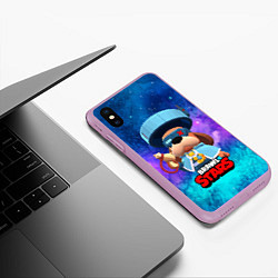 Чехол iPhone XS Max матовый Генерал Гавс brawl stars, цвет: 3D-сиреневый — фото 2