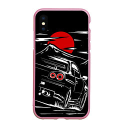 Чехол iPhone XS Max матовый Skyline R 34 R34 скайлайн