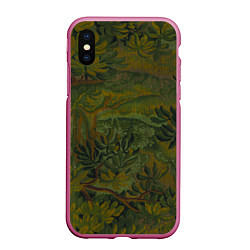 Чехол iPhone XS Max матовый Зеркальный лес Mirror forest