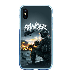 Чехол iPhone XS Max матовый Ranger, цвет: 3D-голубой