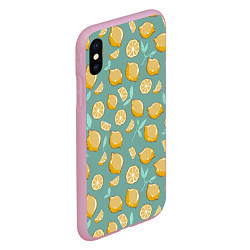 Чехол iPhone XS Max матовый Lemon, цвет: 3D-розовый — фото 2