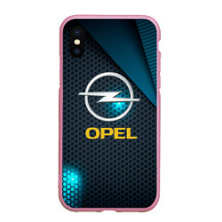 Чехол iPhone XS Max матовый OPEL ОПЕЛЬ, цвет: 3D-розовый