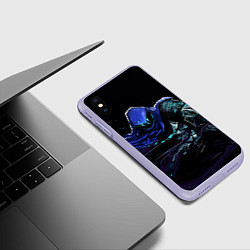 Чехол iPhone XS Max матовый Omen, цвет: 3D-светло-сиреневый — фото 2