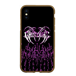 Чехол iPhone XS Max матовый GHOSTEMANE, цвет: 3D-коричневый