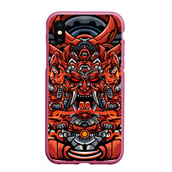 Чехол iPhone XS Max матовый Cyber Samurai