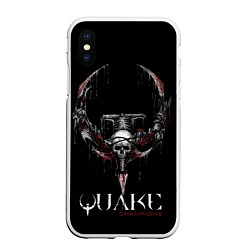 Чехол iPhone XS Max матовый Quake Champions, цвет: 3D-белый