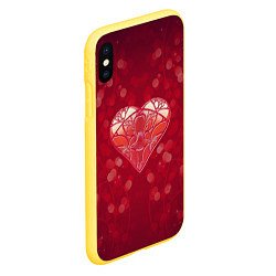 Чехол iPhone XS Max матовый Valentines Day, цвет: 3D-желтый — фото 2