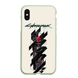 Чехол iPhone XS Max матовый Cyberpunk 2077