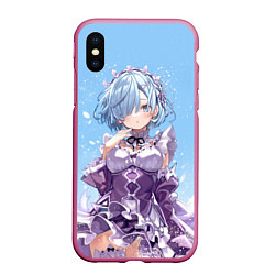 Чехол iPhone XS Max матовый Re:Zero, Рем