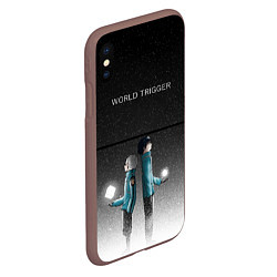 Чехол iPhone XS Max матовый Импульс Мира, цвет: 3D-коричневый — фото 2