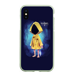 Чехол iPhone XS Max матовый Шестая из little Nightmares, цвет: 3D-салатовый