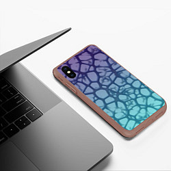 Чехол iPhone XS Max матовый Тернии, цвет: 3D-коричневый — фото 2