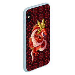 Чехол iPhone XS Max матовый Шар дракона, цвет: 3D-голубой — фото 2