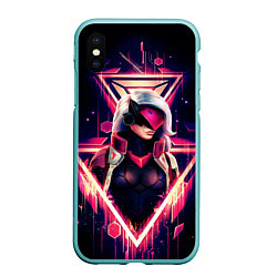 Чехол iPhone XS Max матовый Project Katarina, цвет: 3D-мятный