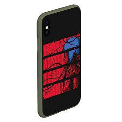 Чехол iPhone XS Max матовый Призрак в доспехах, цвет: 3D-темно-зеленый — фото 2