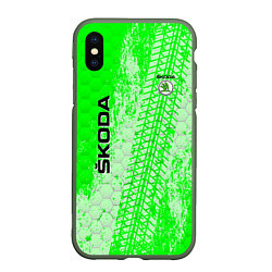 Чехол iPhone XS Max матовый SKODA