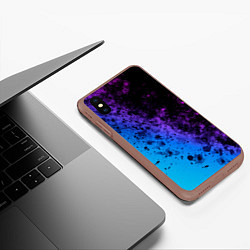 Чехол iPhone XS Max матовый Неоновые Краски, цвет: 3D-коричневый — фото 2