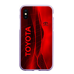 Чехол iPhone XS Max матовый Toyota, цвет: 3D-светло-сиреневый