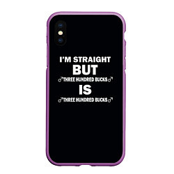 Чехол iPhone XS Max матовый IM STRAIGHT, цвет: 3D-фиолетовый