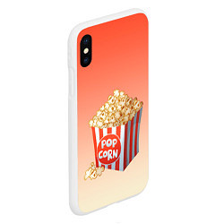 Чехол iPhone XS Max матовый Попкорн рисунок, цвет: 3D-белый — фото 2