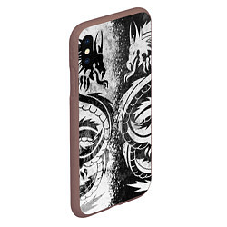 Чехол iPhone XS Max матовый ДРАКОНЫ DRAGONS, цвет: 3D-коричневый — фото 2