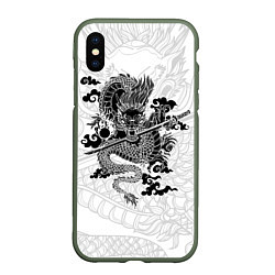 Чехол iPhone XS Max матовый ДРАКОН DRAGON