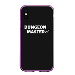 Чехол iPhone XS Max матовый Dungeon Master, цвет: 3D-фиолетовый