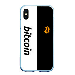 Чехол iPhone XS Max матовый БИТКОИН BITCOIN Z, цвет: 3D-голубой