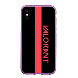 Чехол iPhone XS Max матовый VALORANT, цвет: 3D-фиолетовый